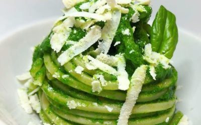 Chitarra con spinaci e ricotta salata