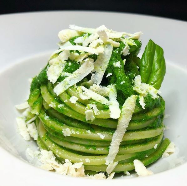 Chitarra spinaci e ricotta salata