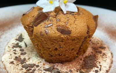 Muffin con farina di castagne e scaglie di cioccolato fondente