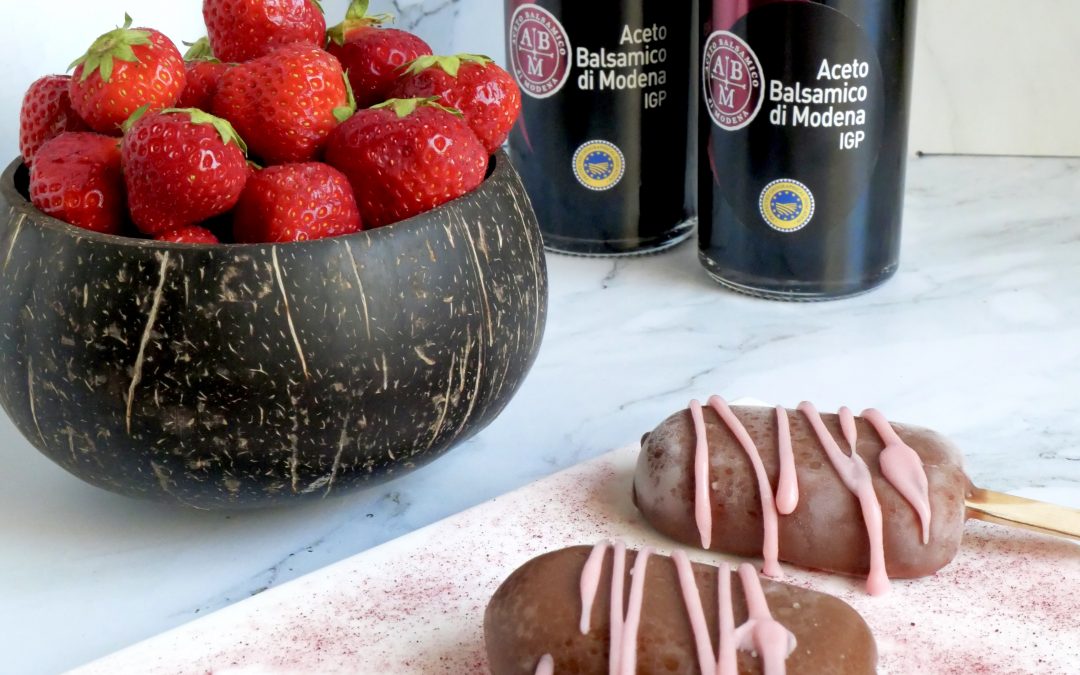 Gelatini alle fragole con Aceto Balsamico di Modena IGP