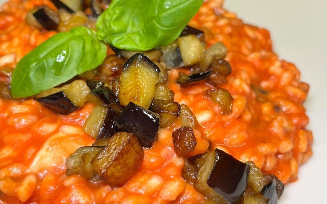 Risotto alla parmiggiana di melanzane