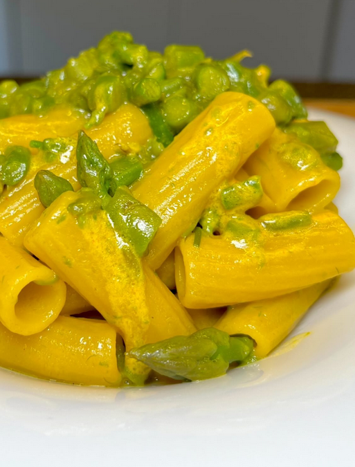 Pasta asparagi e zafferano