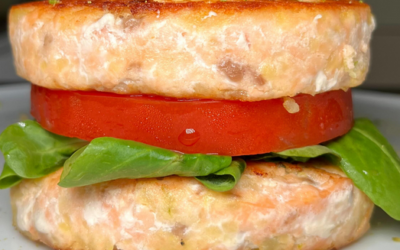 Burger di salmone senza pane